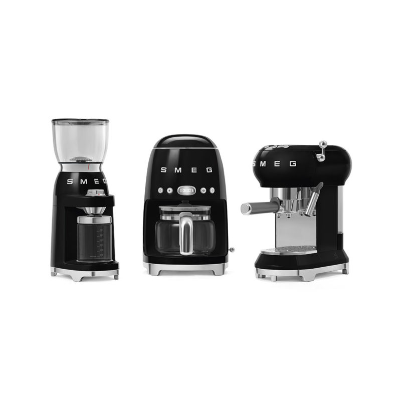 cafetera molinillo filtro negra SMEG Espresso diseño calidad café