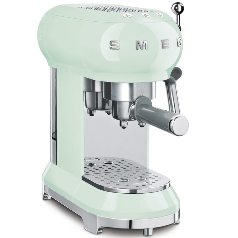 cafetera verde pistacho SMEG Espresso diseño calidad café