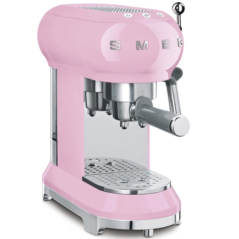 cafetera rosa SMEG Espresso diseño calidad café