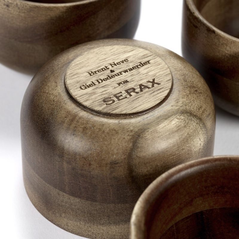 taza de té de madera de 15 cl colección COLLAGE. Detalle de la base