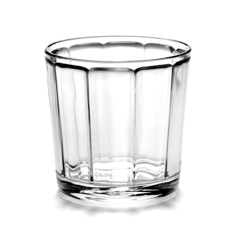 vaso talla L de 35 cl de la colección SURFACE by Sergio Herman, de cristal potásico, líneas rectas inspiradas en el clásico tumbler.