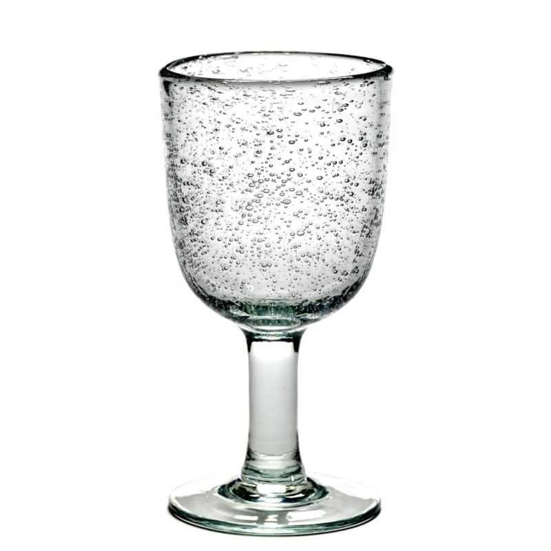 copa de vino blanco de 15 cl de la colección PURE de cristal con burbujas colección de formas y texturas orgánicas.