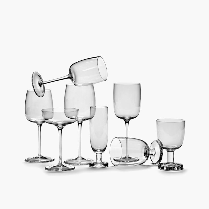 colección de copas de vidrio potásico de la colección Passe-partout diseñada por Vincent Van Duysen